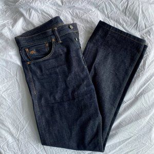 RRL Double RRL Straight Leg Dark Japan Woven Selvedge Jeans -- 33 X 32